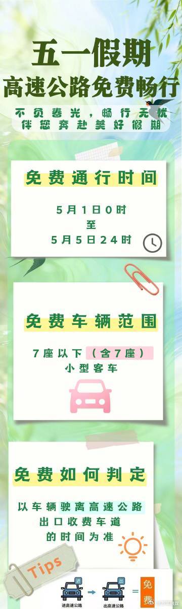 五一假期高速免费到几号〃五一假期高速啥时候免费-第2张图片