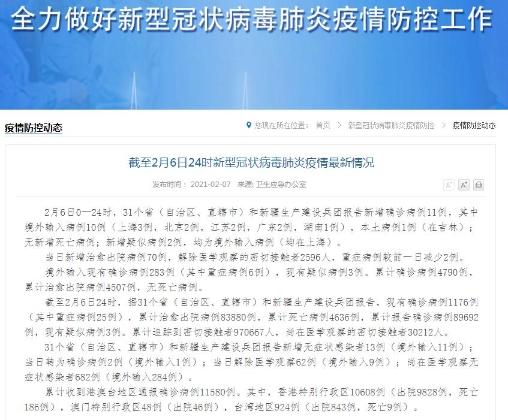 31省份新增11例︰(31省份新增11例确诊)