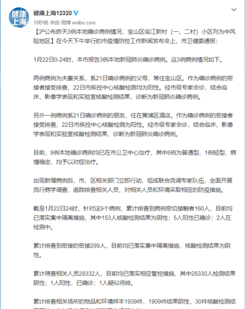 「上海一地升为中风险地区」〃上海调整成中风险