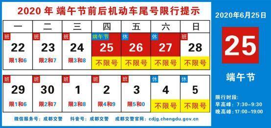 成都限号规定最新消息2020年7月︰(成都限号新规定2020时间段)-第1张图片
